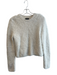 Massimo Dutti Size S White No Fabric Tag Knit Furry Detail Long Sleeve Sweater White / S