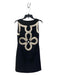 Tory Burch Size 4 Black & White Polyester Blend Wide Neck Sleeveless Dress Black & White / 4