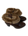 Ugg Shoe Size 8 Chocolate Brown Faux Fur Side Zip Fold Over Block Heel Booties Chocolate Brown / 8