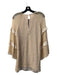 Amanda Up Richard Size Small Sand Silk Long Sleeve Round Neck Sheer Flowy Dress Sand / Small