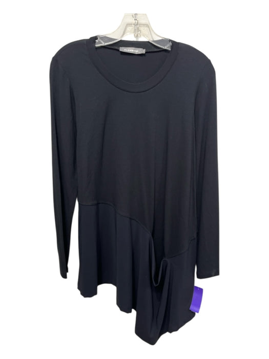 Alembika Size 1 Black Viscose & Nylon Assymetrical Front Pocket Dress Black / 1