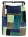 Alfani Size 6 Olive, Green, Blue Suede Patchwork Knee Length Skirt Olive, Green, Blue / 6