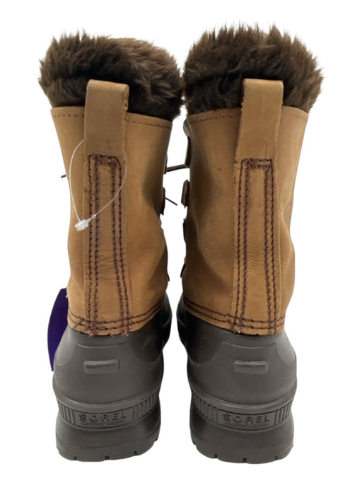 Sorel Shoe Size 11 Tan & Brown Leather Solid Outdoors Lace Up Men's Shoes Tan & Brown / 11