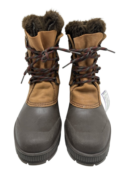 Sorel Shoe Size 11 Tan & Brown Leather Solid Outdoors Lace Up Men's Shoes Tan & Brown / 11