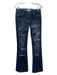 Paige Size 27 Dark Wash Cotton Blend Distressed Ripped Knee Boot Cut Jeans Dark Wash / 27