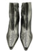 Marc Fisher Shoe Size 9 Silver Faux Leather Snake Embossed Side Zip Boots Silver / 9