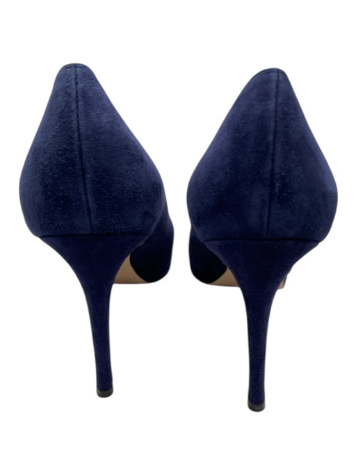 Stuart Weitzman Shoe Size 11.5 dark blue Suede Almond Toe Pumps dark blue / 11.5