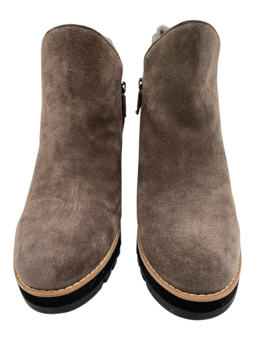 Eileen Fisher Shoe Size 9.5 Gray & Black Suede Upper Shearling Lined Booties Gray & Black / 9.5