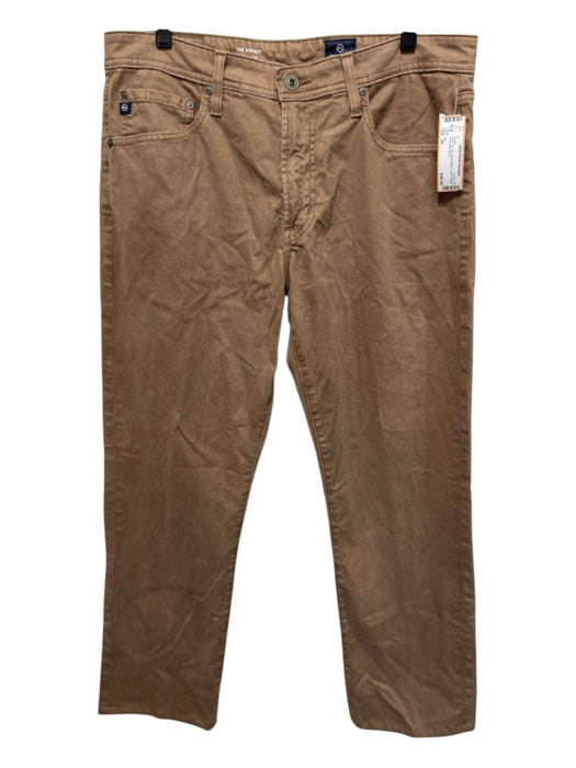 AG Size 34 Dark Tan Cotton Blend Solid Khakis Men's Pants Dark Tan / 34