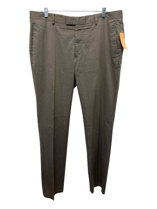 John Varvatos Size 52 Tan Wool Blend Striped Dress Men's Pants Tan / 52