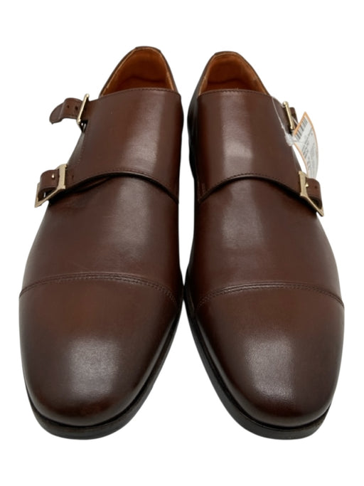 Wolf & Shepherd Shoe Size 8.5 Brown Leather Solid Double Monk Men's Shoes Brown / 8.5