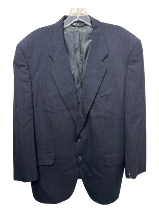 Burberrys Navy Wool Blend Striped 2 Button Men's Blazer Navy / Est 44