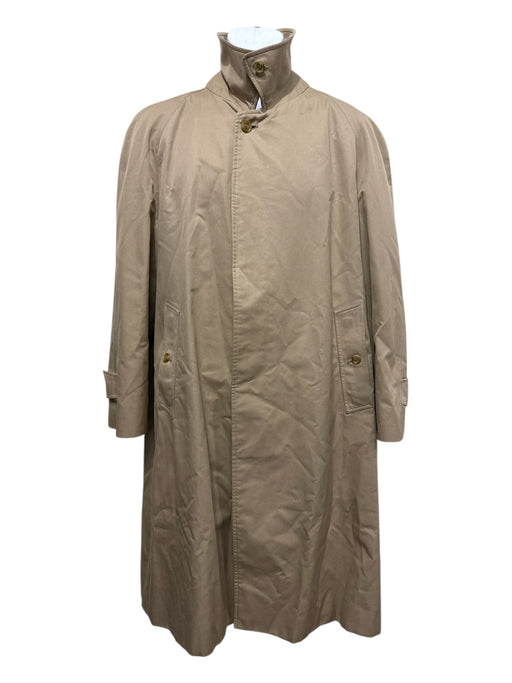 Burberrys Size 48 Tan Cotton Solid Overcaot Men's Jacket Tan / 48