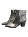 Marc Fisher Ltd Shoe Size 9 Silver Pointed Side Zip Block Heel metallic Boots Silver / 9