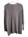Rebecca Taylor Size L Slate Gray Cotton V Neck Long Sleeve Chunky Knit Sweater Slate Gray / L