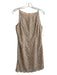 Jessica McClintock Size 8 Champagne Acetate Blend Boat Neck Sleeveless Dress Champagne / 8