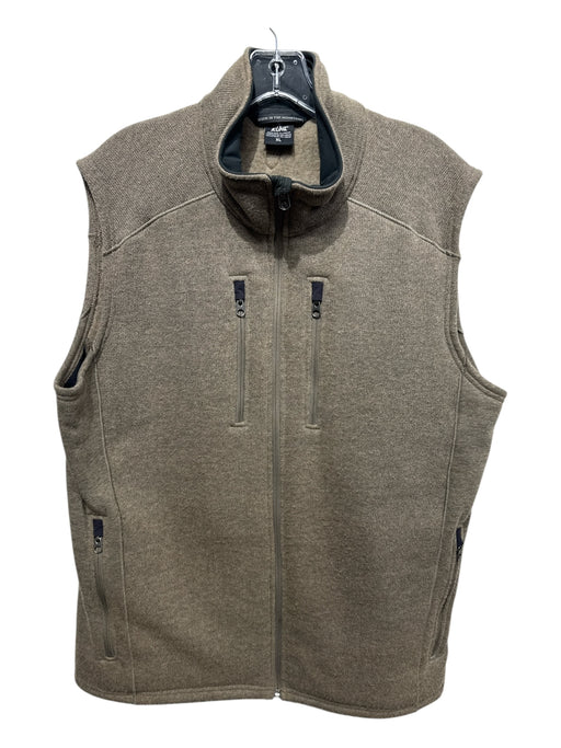 Kuhl Size XL Tan Cotton Blend Solid Vest Men's Jacket Tan / XL