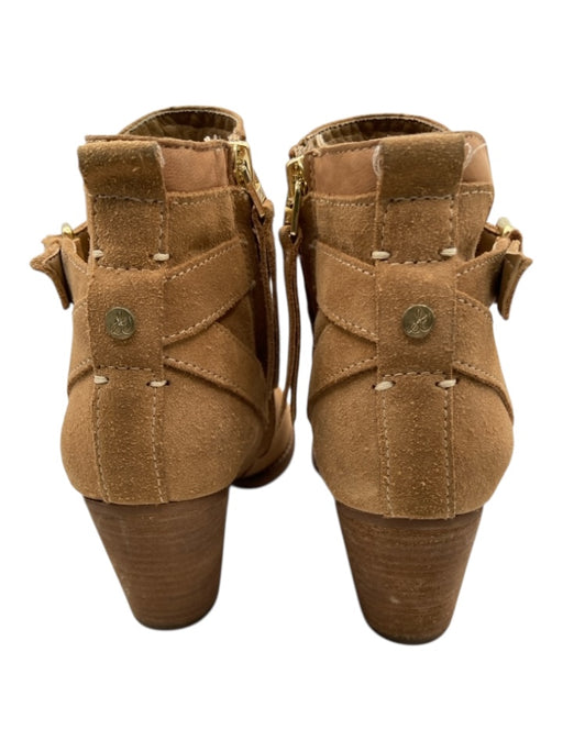 Sam Edelman Shoe Size 8 Camel Brown Suede Ankle Buckle Side Zip Booties Camel Brown / 8