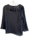 Lilly Pulitzer Size S Black Silk Blend Lining Detail V Neck Polka dot Top Black / S