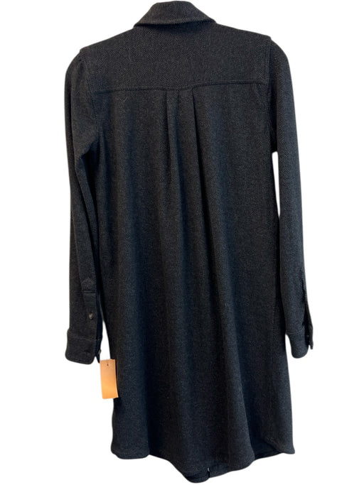 Faherty Size XS Grey Polyester Blend Collar Long Sleeve Button Sleeve Dress Grey / XS