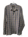 John Varvatos Size Est L Brown & Beige Print Cotton Blend Long Sleeve Shirt Est L