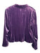 Eileen Fisher Size M Purple Rayon Blend Crushed Velvet Lapel Blazer Jacket Purple / M