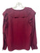 Tory Burch Size 6 Burgundy Red Silk Long Sleeve Ruffle Neckline Neck Tie Top Burgundy Red / 6