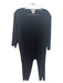 Misook Size 1XL / L Black Acrylic Ribbed Long Sleeve Elastic Waist Pant Set Black / 1XL / L