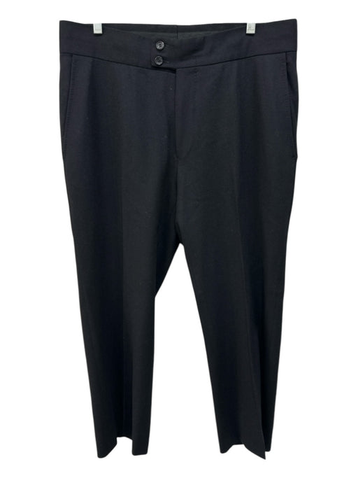 Gucci Size Est 32 Black Wool Blend Solid Dress Men's Pants Black / Est 32