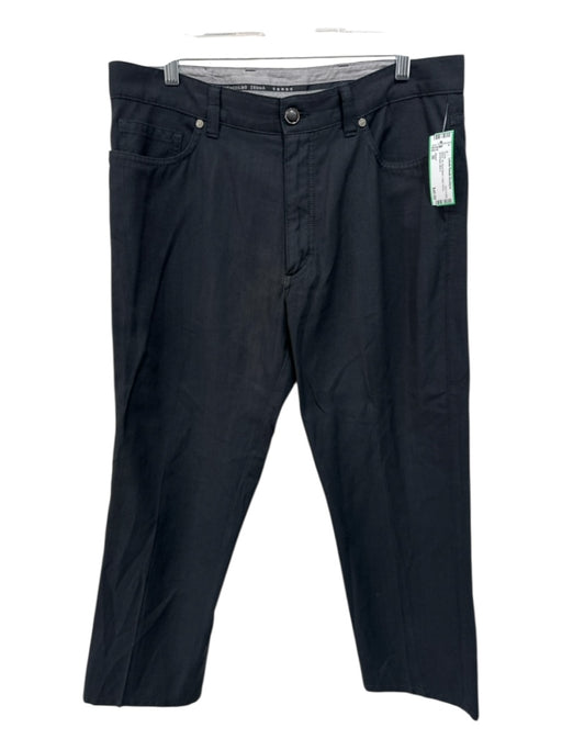 Zegna Size 36 Black Wool Blend Solid Dress Men's Pants Black / 36