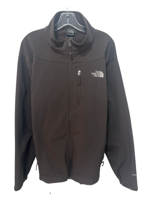 The North Face Size XL Brown Synthetic Solid Zip UP Men's Jacket Brown / XL