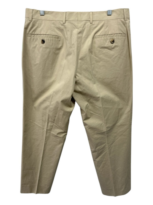 Valentino Size 50 Beige Cotton Blend Solid Khakis Men's Pants Beige / 50