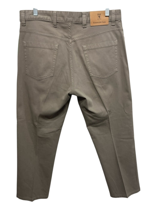 Zegna Size 33 Dark Tan Cotton Blend Solid Khakis Men's Pants Dark Tan / 33