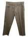 Zegna Size 33 Dark Tan Cotton Blend Solid Khakis Men's Pants Dark Tan / 33