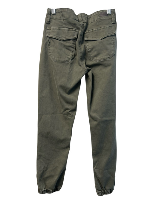 Paige Size 24 Green Cotton Blend Jogger Zip Fly 4 Pocket Pants Green / 24