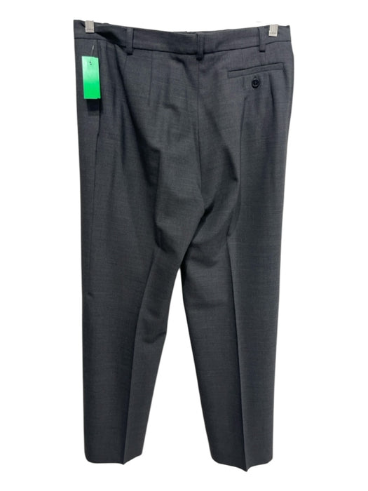 MaxMara Size 14 Gray Wool Blend Long Sleeve Open Front Straight Leg Pant Set Gray / 14