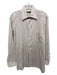 Zegna Size M Red & Beige Cotton Striped Button up Men's Long Sleeve Shirt Red & Beige / M