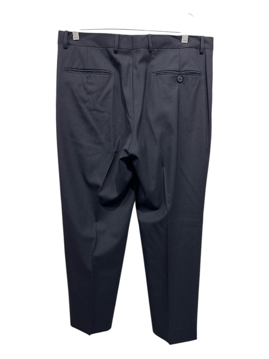Valentino Size 42 Black Wool Blend Solid Dress Men's Pants Black / 42