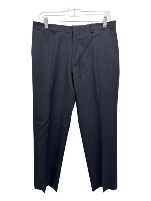 Valentino Size 42 Black Wool Blend Solid Dress Men's Pants Black / 42