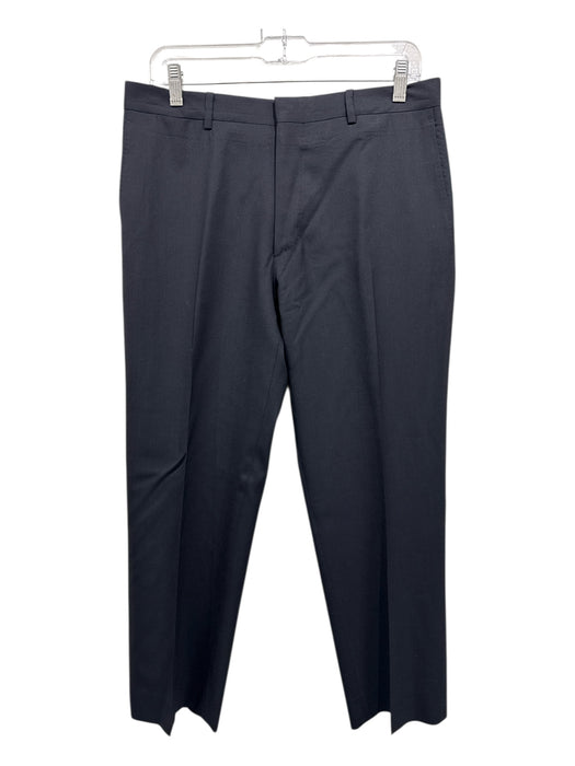 Valentino Size 42 Black Wool Blend Solid Dress Men's Pants Black / 42