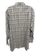 Zegna Size L Brown & Beige Cotton Plaid Button Up Men's Long Sleeve Shirt Brown & Beige / L
