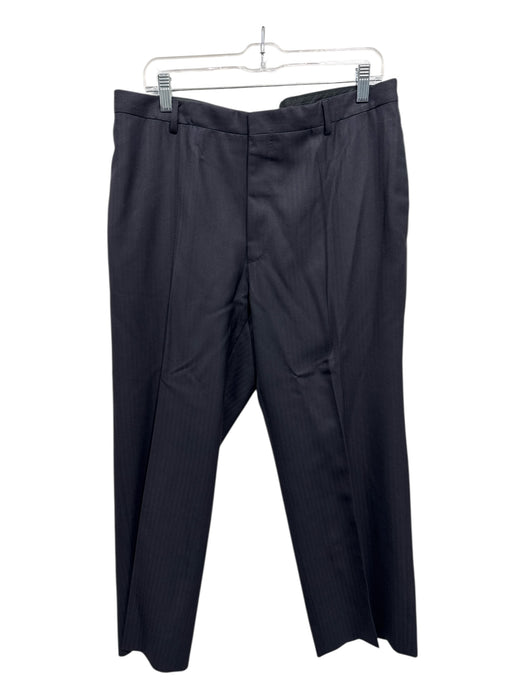 Gucci Size 54 Black Wool Striped Dress Men's Pants Black / 54