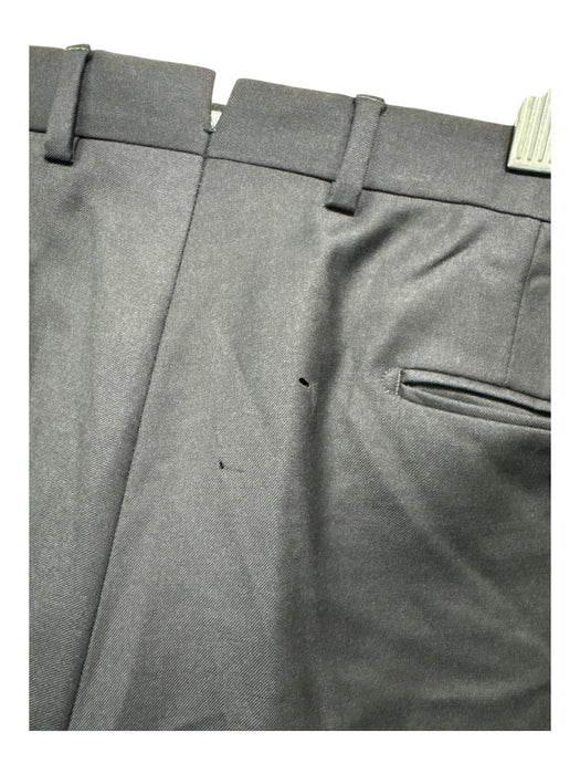 Zegna Size 52 Black Wool Solid Dress Men's Pants Black / 52