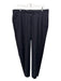 Zegna Size 52 Black Wool Solid Dress Men's Pants Black / 52