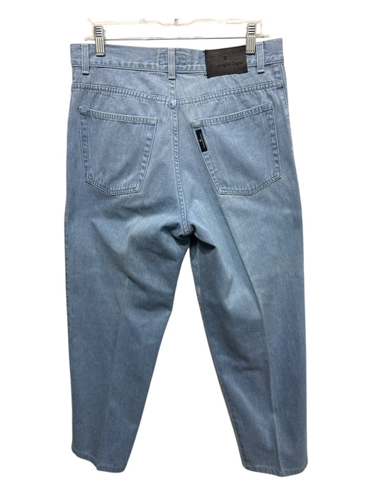 Zegna Size 33 Light blue Cotton Solid Jean Men's Pants Light blue / 33
