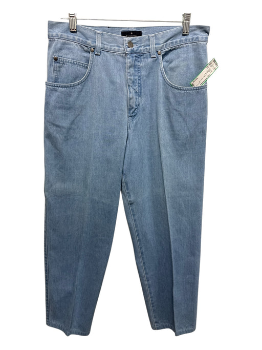 Zegna Size 33 Light blue Cotton Solid Jean Men's Pants Light blue / 33