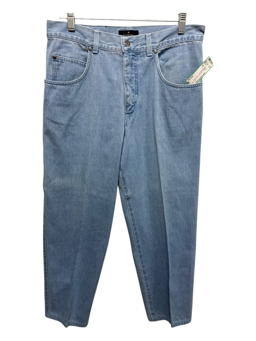 Zegna Size 33 Light blue Cotton Solid Jean Men's Pants Light blue / 33