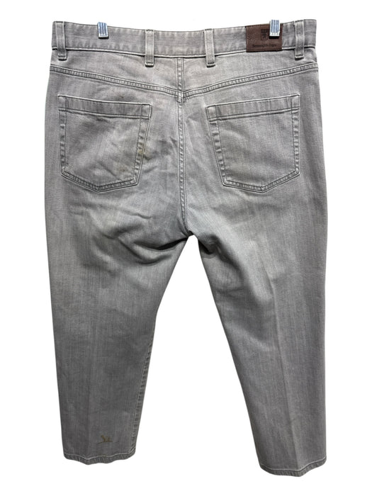 Zegna Size 36 Light Gray Cotton Blend Solid Jean Men's Pants Light Gray / 36