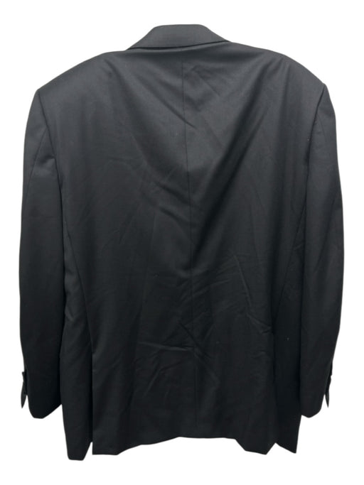 Zegna Black Wool Blend Solid Tuxedo Single Button Men's Blazer Black / 54