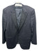 Zegna Black Wool Blend Solid Tuxedo Single Button Men's Blazer Black / 54